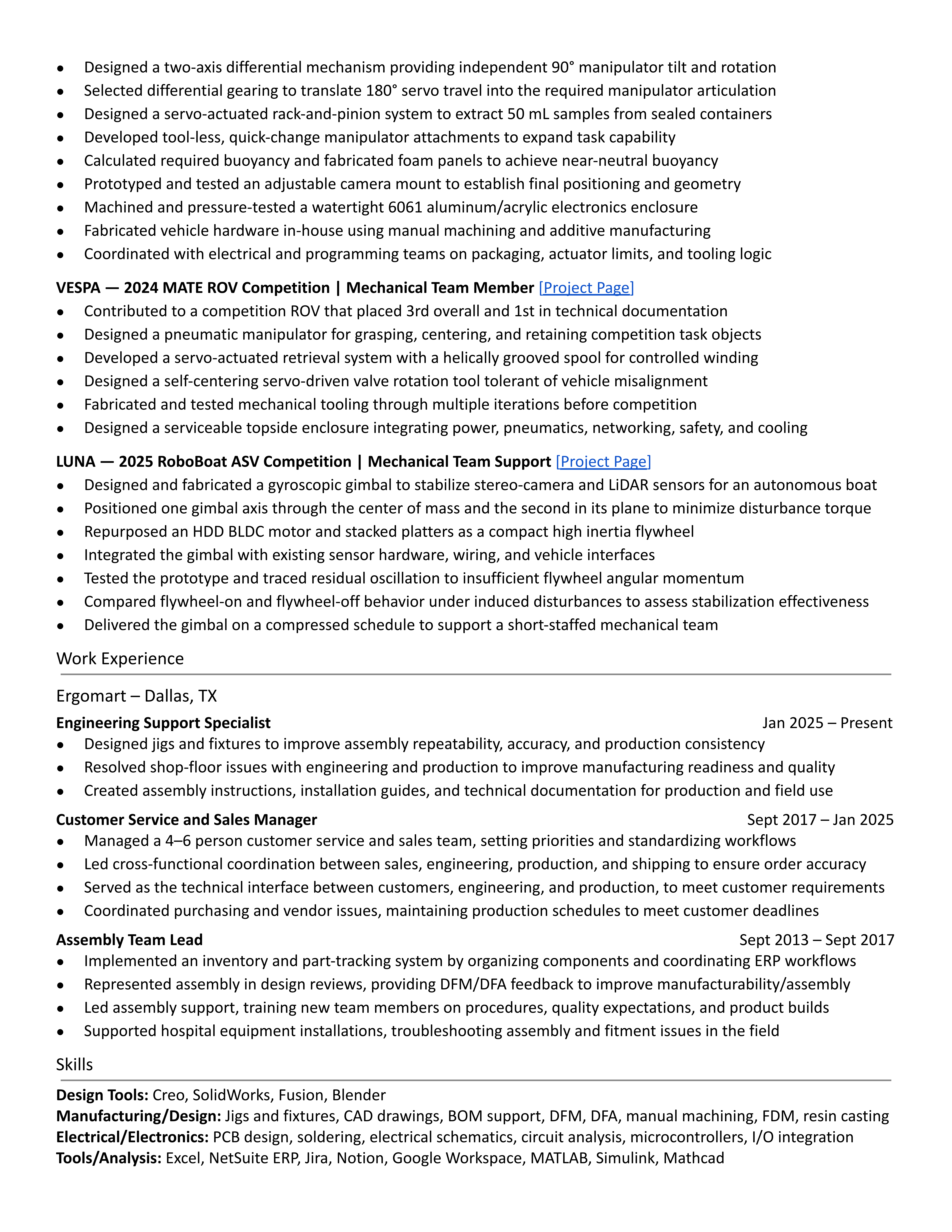 Josiah Myhre Resume Page 2